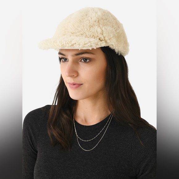 CORDOVA Davos Leather-Trimmed Shearling Baseball Cap